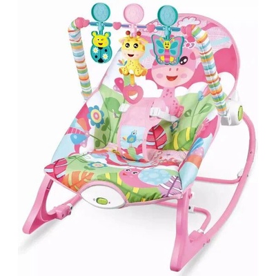 Pepita Вибриращо-музикален стол за отдих с играчки - розов (68147)