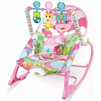 Pepita Вибриращо-музикален стол за отдих с играчки - розов (68147)