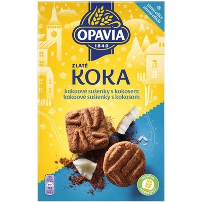 OPAVIA Zlaté Koka sušienky s kokosom a kakaom 180 g
