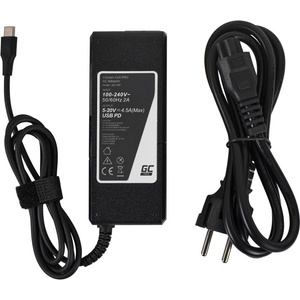 Movano Зарядно за лаптопи HP / Toshiba / Acer / Asus / Lenovo / Dell, 90W / 20V / 4, 5A / конектор USB-C (ZZ/USBC90W)