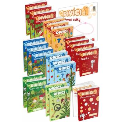Divíci 1 - základní učitelský balíček - Český jazyk + Matematika + Člověk a jeho svět
