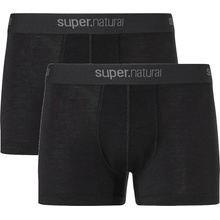 super.natural pánské merino funkční boxerky TUNDRA175 BOXER 2-PACK Jet Black/Jet Black