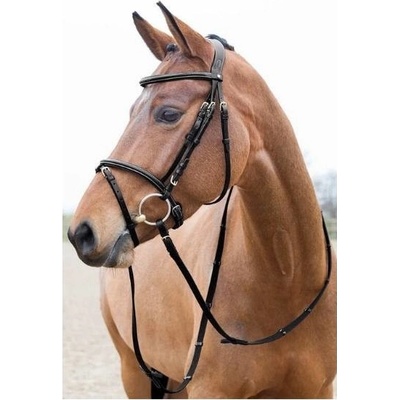 HORZE Uzdečka Constance s anglickým nánosníkem černá