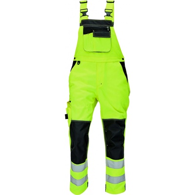 Cerva Nohavice Knoxfield Hi Vis FL s náprsenkou žlté
