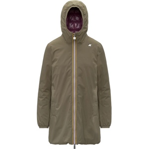 K-Way Дамско палто K-Way Women's Sophie St Thermo Double Coat - Green Army / Violet - размер 8 (102-5530-0212)