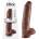 Пенис дилдо с тестиси, вакуумна основа, 28см. - King Cock Brown (PIPE551029)