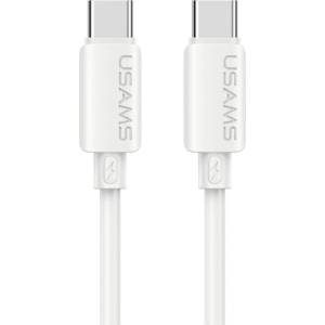 USAMS Кабел USAMS U98 30W 3A силиконов Fast Charging USB-C за Lightning, бял (Usa001765)