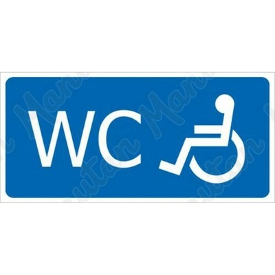 WC pro invalidy, samolepka 190 x 90 x 0,1 mm