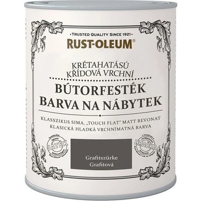 Rust-Oleum vintage Barevný email křídový, grafitový, matný, 0,75 l