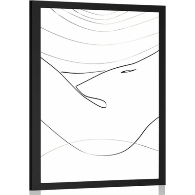 Plakát linie ženského těla - 40x60 no frame