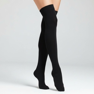 Дамски черни 7/8 чорапи