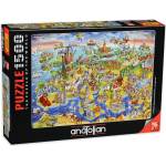 Anatolian Пъзел Anatolian от 1500 части - Карта на Европа (P4557)