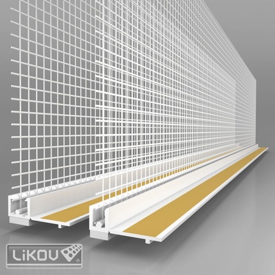 Likov lišta LS-VH 06 okenná začisťovacia 6 mm so sieťkou 2,4 m (151.24.99) 1 ks Biela