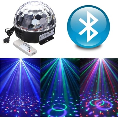 Jenifer LED disko guľa, 6x3W, RGBV, USB, MP3, BLUETOOTH s diaľkovým ovládaním