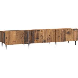 vidaXL ТВ шкаф Старо дърво 147 x 34, 5 x 32 см Инженерна дървесина (894483)