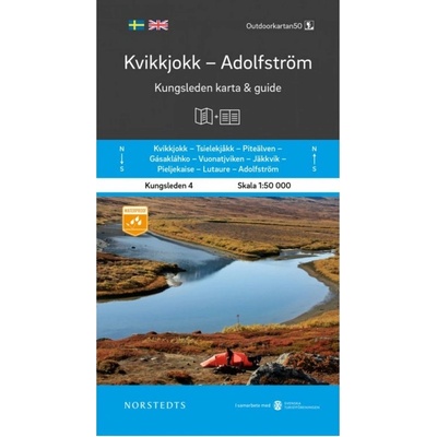 Mapa a průvodce KUNGSLEDEN 4 Kvikkjokk - Adolfstrom 1:50 000