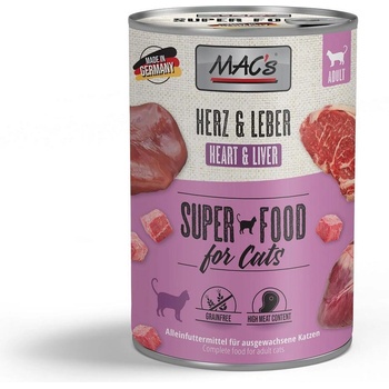 MAC's Mac’s Cat Hearts and liver - Премиум консервирана храна за котки с говежди сърца и дробчета,