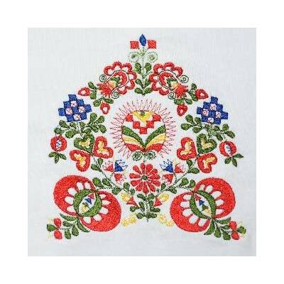 Folklórní pánské triko Ohnica bílá