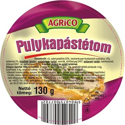 Agrico Paštéta morčacia 130 g