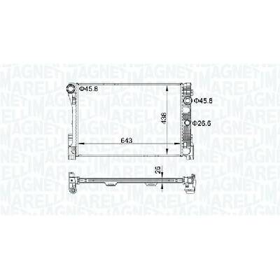 Chladič vody pro motor MAGNETI MARELLI 350213161300