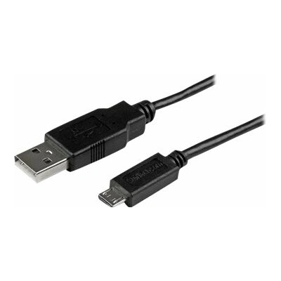 Startech USBAUB1MBK Slim Micro USB Phone Charge M/M 1m