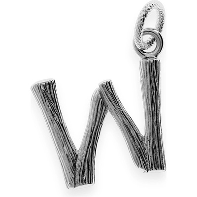 MPM Ocelový unisex nerezový přívěsek "W" 70213 stříbrné barvy