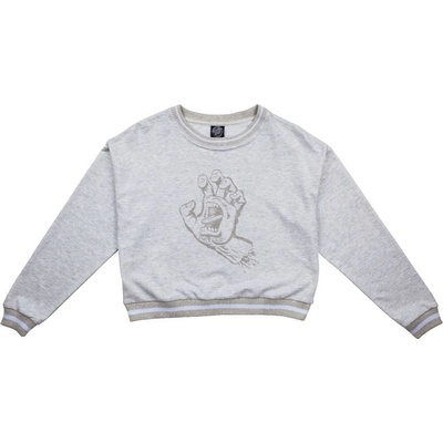 Santa Cruz Screaming Hand Outline Crew Athletic Heather