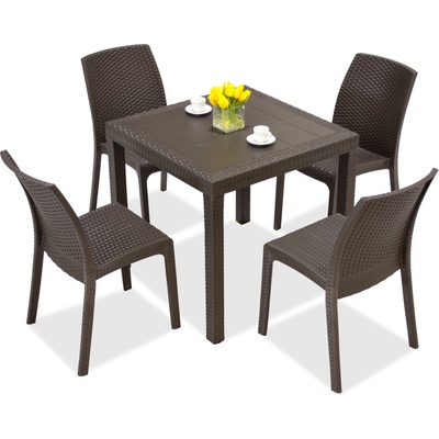 BICA Комплект техноратанови мебели Dallas / Virginia 4 Bica (BC9096BR-4x9095BR)