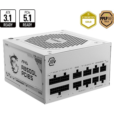MSI MAG A850GL PCIE5 850W 80 PLUS Gold (306-7ZP8A11-CE0)