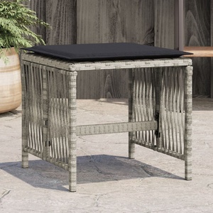 vidaXL Външни табуретки с възглавници 4 бр светлосиви 41x41x36 см (365060)