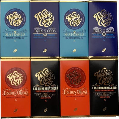 Willie's Cacao degustační sada čokolád RÁJ 208 g
