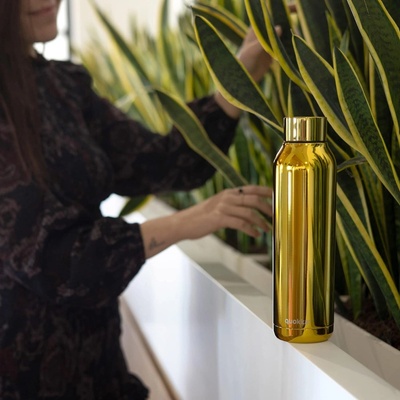 Quokka Solid Nerezová fľaša termoska Sleek Gold 630 ml