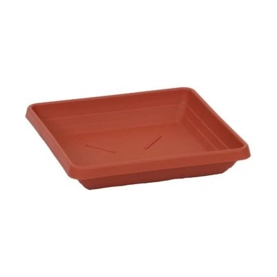 Plastia miska čtyřhranná Lotos - terakota 14x14
