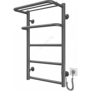 Mario Radiators Стълбовиден радиатор за баня HOTEL 75W/230V 66x42 cm, неръждаема стомана/антрацит, дясно изпълнение (MR0070)