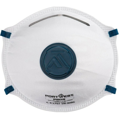 Portwest P203 Časticový respirátor FFP2 Dolomit s výdychovým ventilom Biela