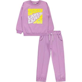 Civil Kids Light Purple Girl Tracksuit Set 6-7y. 7-8y. 8-9y. 9-10y. 4 Pieces (25973822823W1-AKM)