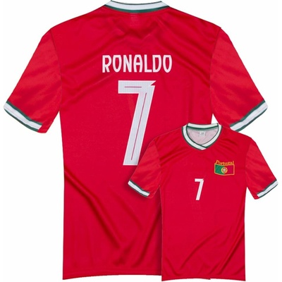 dresyonline futbalový dres Ronaldo Portugal tričko JR červené