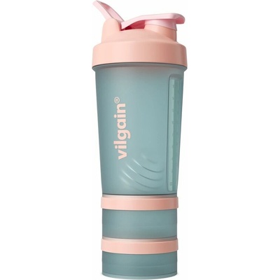Vilgain Shaker Pro 2Go – Coral Reef 450 ml + 150 ml + 100 ml – Zboží Dáma