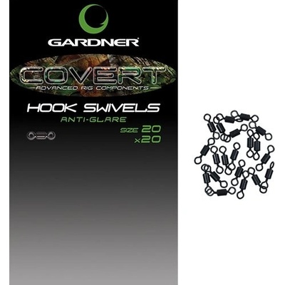 Gardner Obratlíky Covert Hook Swivels veľ.20 20 ks