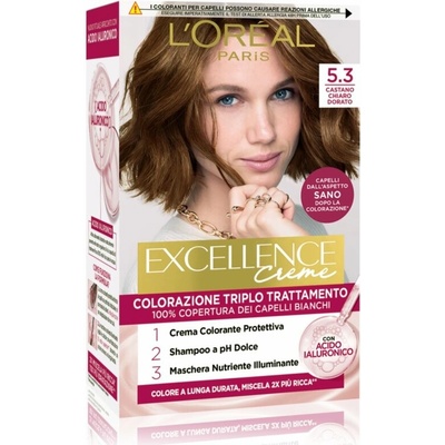 L’Oréal Paris Excellence Creme farba na vlasy odtieň 5.3 Castano Chiaro Dorato 1 ks