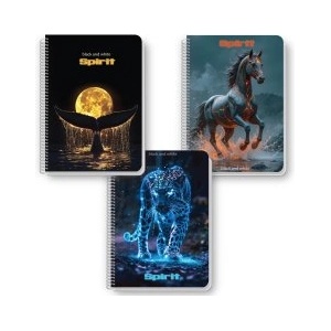 Black and White Тетрадка със спирала Spirit А4 80л на редове
