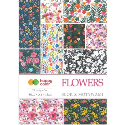 Paper Design Papíry s motivem A4 15 listů 80g FLOWERS