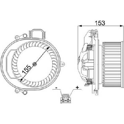 Vnitřní ventilátor MAHLE AB 257 000S (AB257000S)