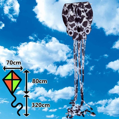 D&P Šarkan chobotnica čiernobiela