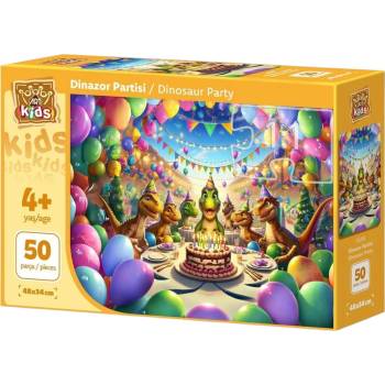 Art Puzzle Детски пъзел Art Puzzle от 50 XXL части - Динозавърско парти (35318)