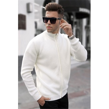 Madmext Мъжка жилетка с цип - 5198 Екрю #311610 (311610_Екрю)