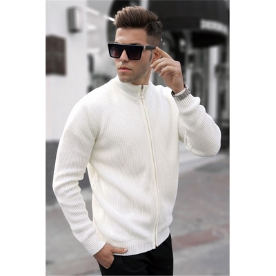 Madmext Мъжка жилетка с цип - 5198 Екрю #311610 (311610_Екрю)