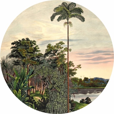 Komar Samolepicí vliesová fototapeta Dot Vintage Landscape pr. 125 cm