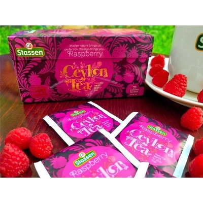 Stassen Černý čaj Stassen Raspberry Black Tea 25 x 1,5 g