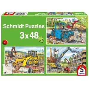 Schmidt Spiele Puzzle 3x48 Construction vehicles G3
